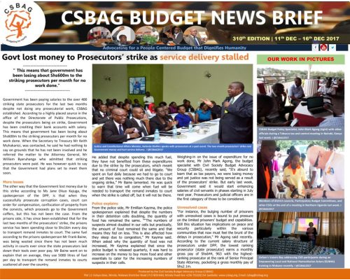 thumbnail of CSBAG BUDGET NEWS 310th Edition-18th Dec 2017