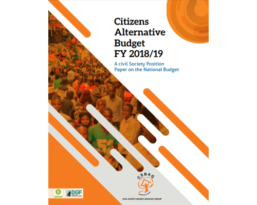 Citizens Alternative Budget FY 2018/19-A Civil Society Position Paper On The National Budget