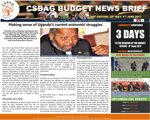 thumbnail of CSBAG BUDGET NEWS 266th Edition-4th june 2017l