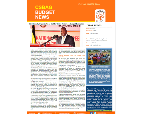 Civil Society Organizations Call for Strict Action on Budget Execution