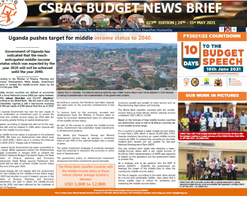 Uganda pushes target for middle income status to 2040