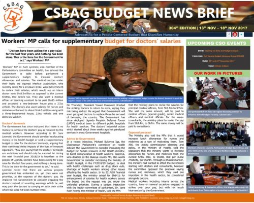 thumbnail of CSBAG BUDGET NEWS 304th Edition