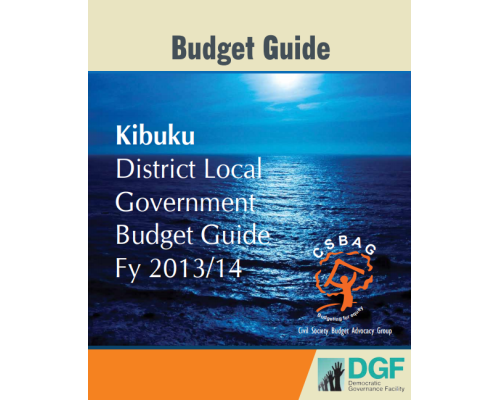 Kibuku District Local Government Budget Guide FY 2013-14