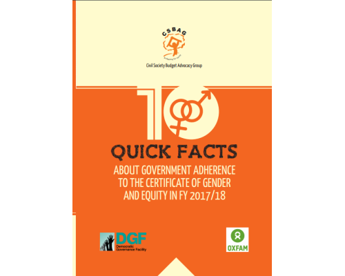 Quick Facts About Government Adherence To The Certificate Of Gender And Equity In FY 2017/18