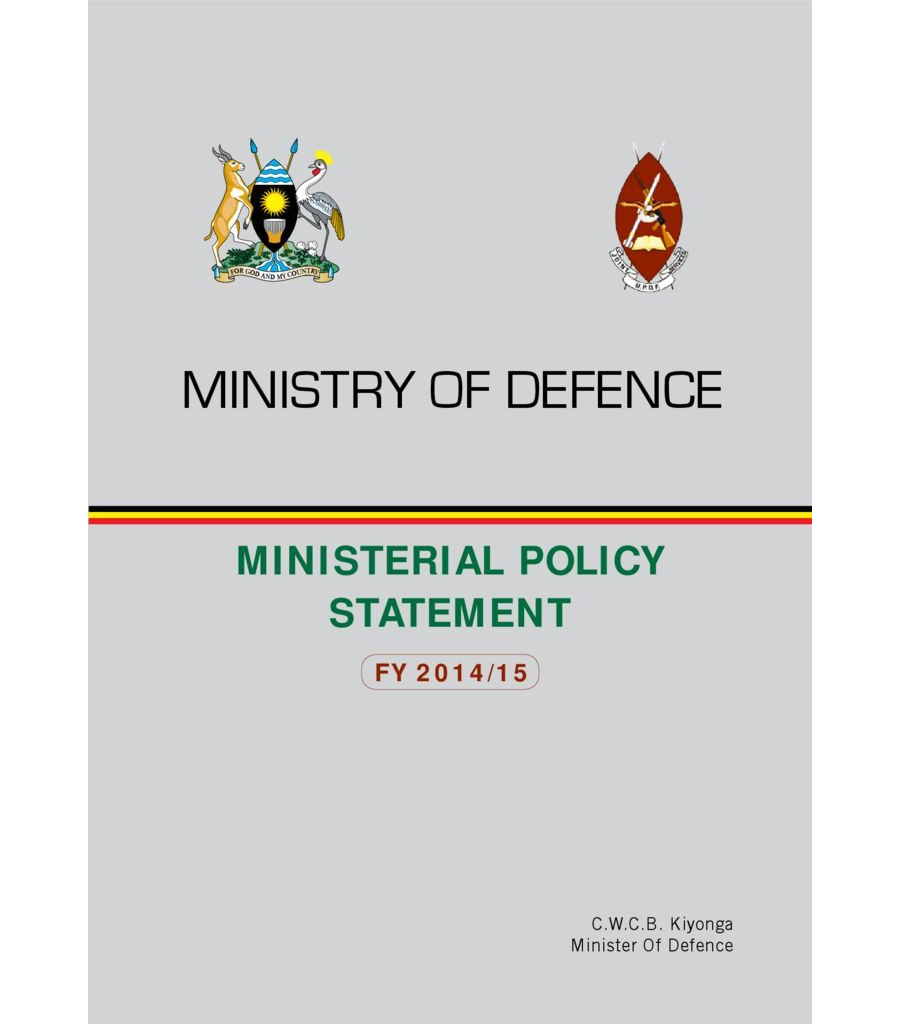 Ministerial Policy Statement For Ministry Of Defence FY2014-15