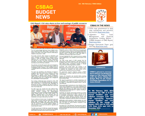 OAG Report: CSO raise alarm on loss and wastage of public resources