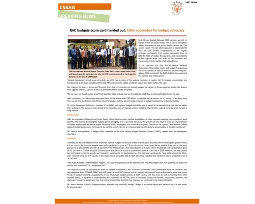 thumbnail of CSBAG NEWS UPDATE 538 EDITION