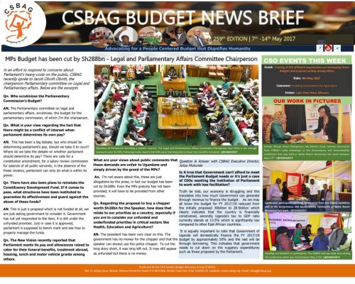 thumbnail of CSBAG BUDGET NEWS 259th Edition