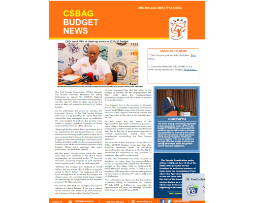 CSOs want MPs to clean-up errors in 2024-25 budget