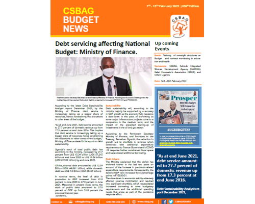 Debt servicing affecting National Budget: Ministry of Finance.