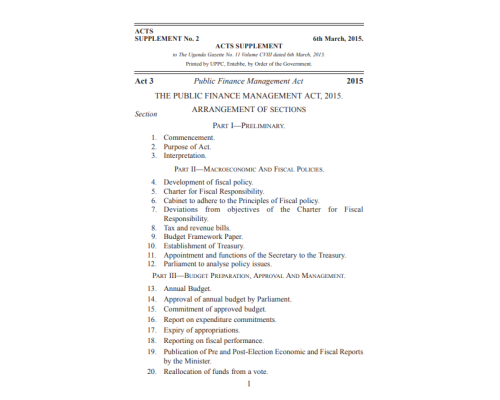 Public Finance Management Act 2015