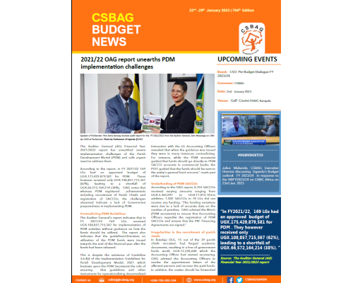 2021/22 OAG report unearths PDM implementation challenges