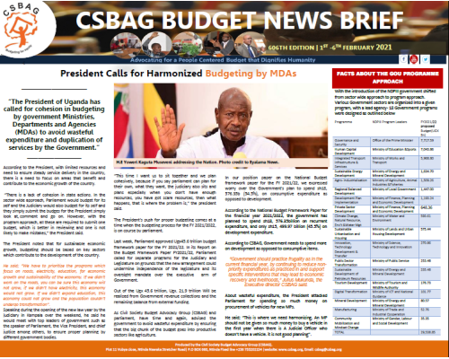 President Calls for Harmonized Budgeting by MDAs