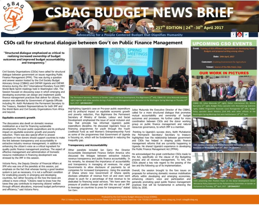 CSOs call for structural dialogue between Gov’t on Public Finance Management