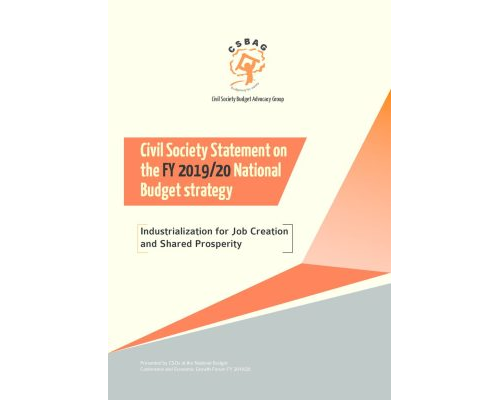 The Civil Society Statement On The FY 2019-20 Budget Strategy