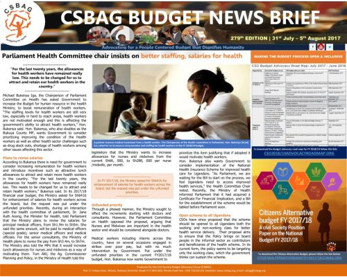 thumbnail of CSBAG BUDGET NEWS 279th Edition