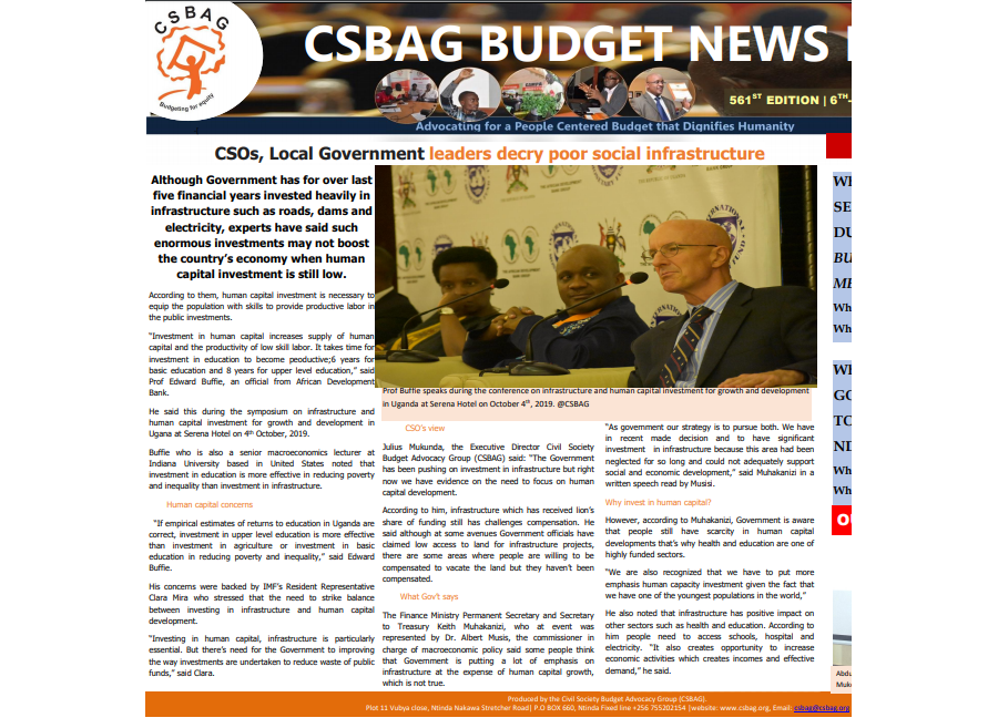 Csos, Local Government Leaders Decry Poor Social Infrastructure