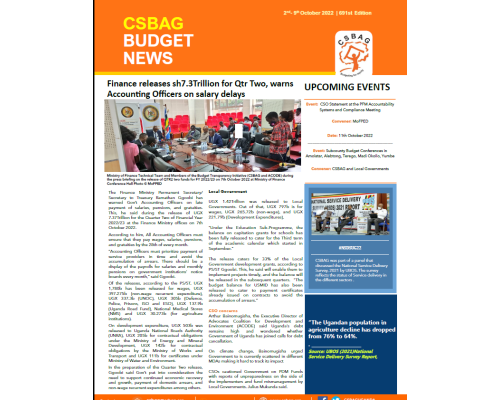 Finance releases sh7.3Trillion for Qtr Two, warns Accounting Officers on salary delays