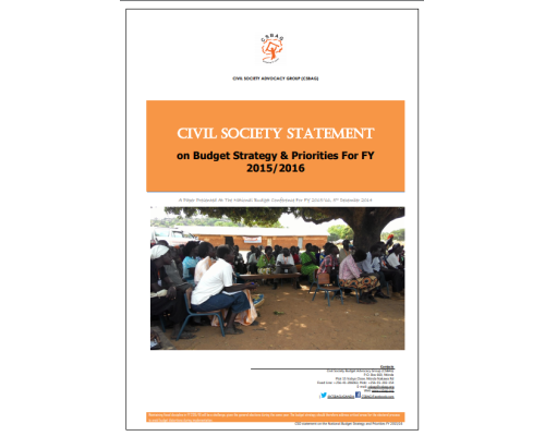 A Brief On CSBAG Statement On Budget Strategy And Priorities For FY 2015-16