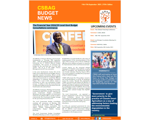 The Financial Year 2024/25 Local Govt Budget Consultations commence