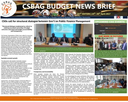 thumbnail of CSBAG BUDGET NEWS 257th Edition