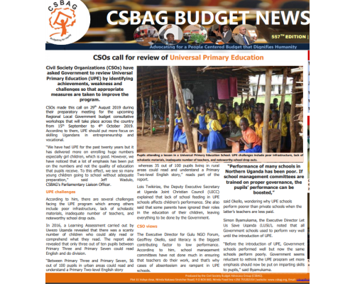 Csos Call For Review Of Universal Primary Education
