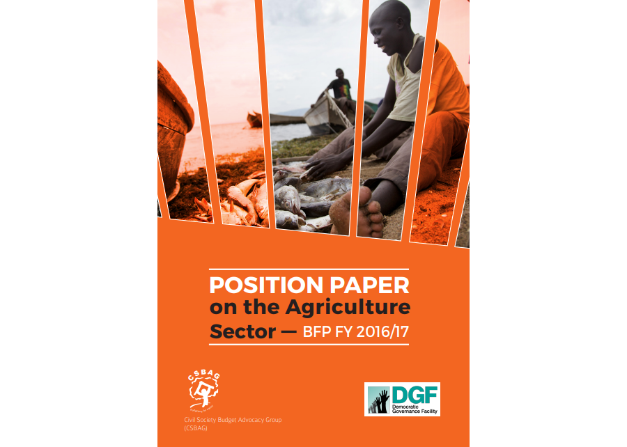 CSBAG Position Paper on The Agriculture Sector BFP FY 2016/17