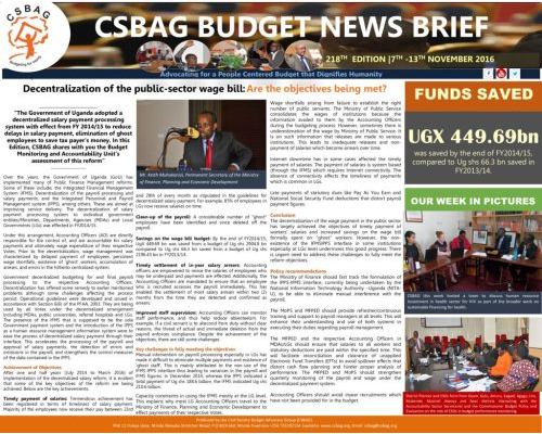 thumbnail of CSBAG BUDGET NEWS.218th