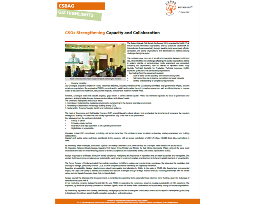 CSOs Strengthening Capacity and Collaboration