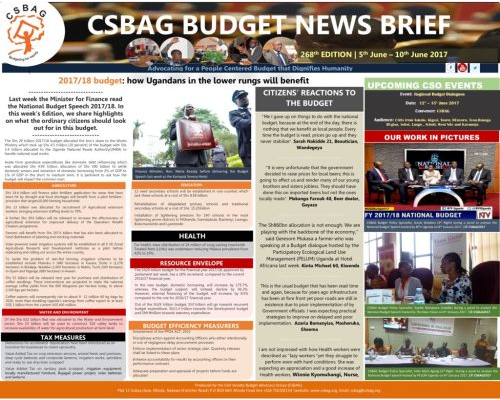 thumbnail of CSBAG BUDGET NEWS 268th Edition