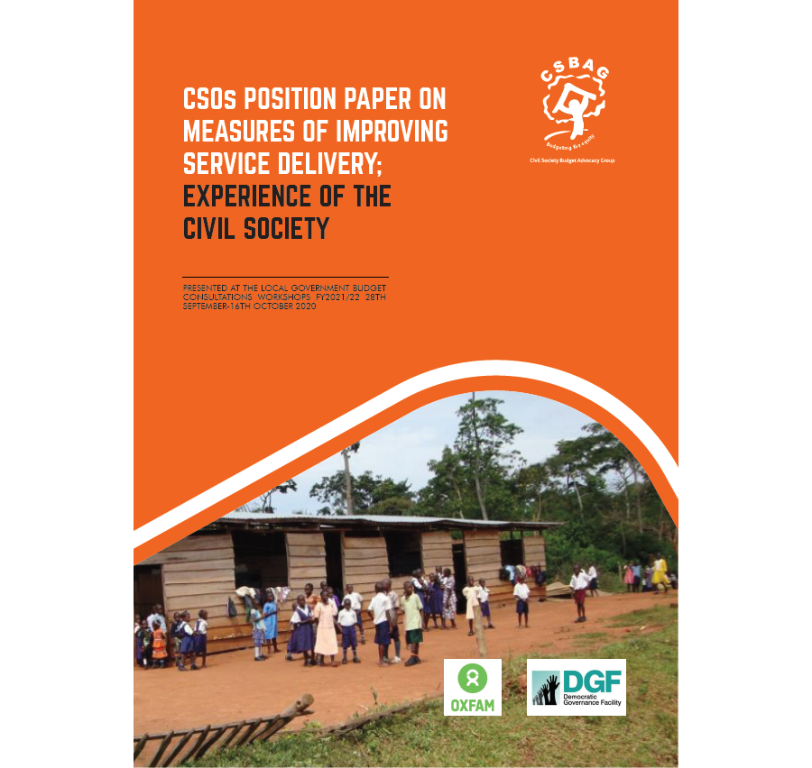 CSOs Position Paper on Measures of Improving Service Delivery; Experience of The  Civil Society