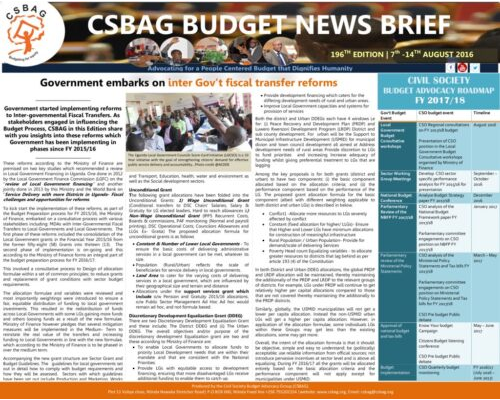 thumbnail of CSBAG BUDGET NEWS 196th