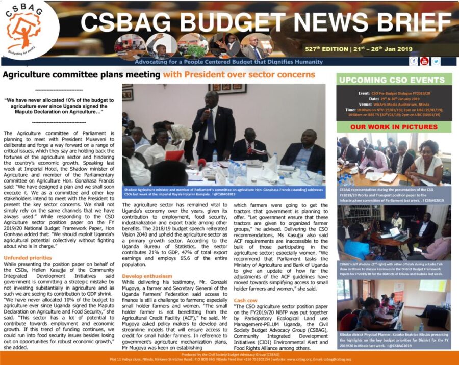 Agriculture committee plans meeting with President over sector concerns