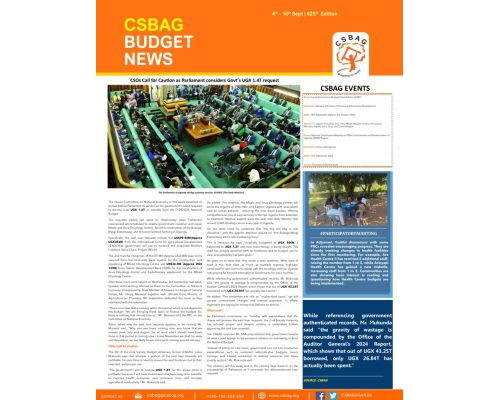 thumbnail of CSBAG BUDGET NEWS. 825th Final Edition