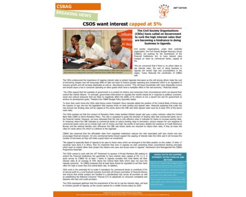 thumbnail of CSOS want interest capped at 5% 3rd sept 2016