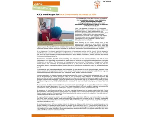 thumbnail of CSOs want budget for Local Governments increased to 30% 17th sept 2016