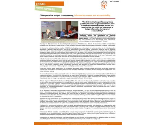 thumbnail of News Update-CSOs push for budget transparency, information access and accountability 17th sept 2016