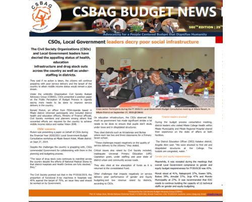 Csos, Local Government Leaders Decry Poor Social Infrastructure