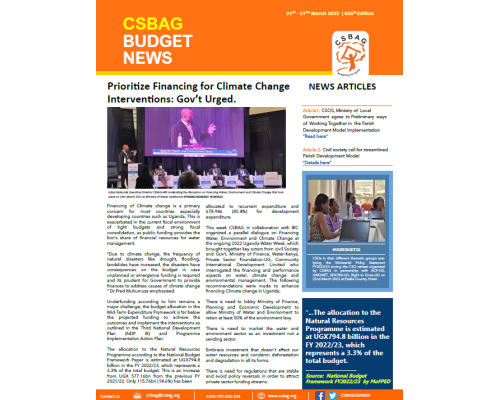 Prioritize Financing for Climate Change Interventions: Gov’t Urged.