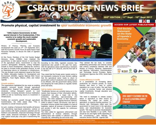 thumbnail of CSBAG BUDGET NEWS 285th Edition