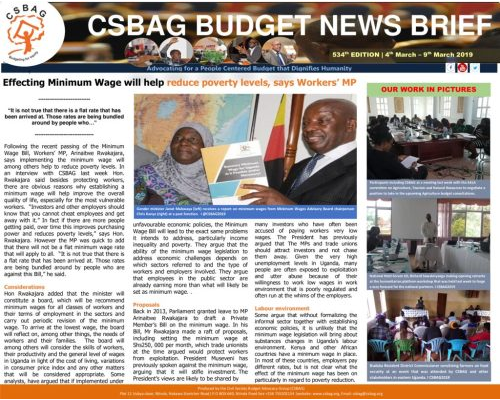 thumbnail of CSBAG BUDGET NEWS 534 10th March 2019