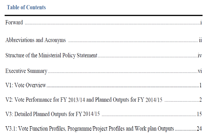 Ministry Of Works And Transport Ministerial Policy Statement FY2014-15