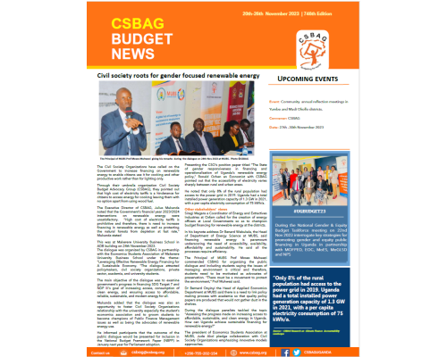 Civil society roots for gender focused renewable energy
