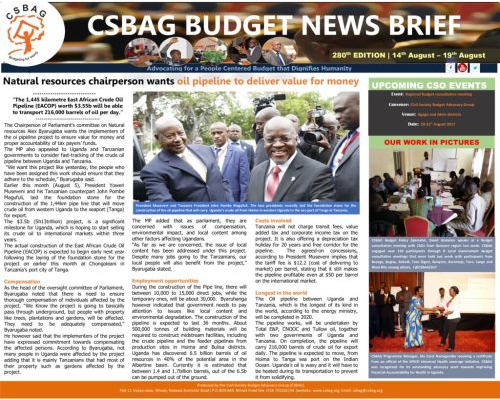 thumbnail of CSBAG BUDGET NEWS 280th Edition