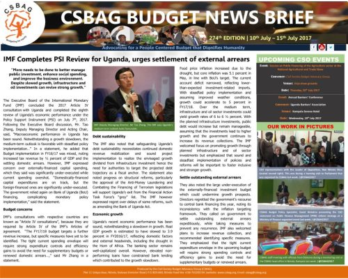 thumbnail of CSBAG BUDGET NEWS 274th Edition