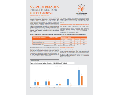 Guide To Debating Health Sector NBFP FY2020/21