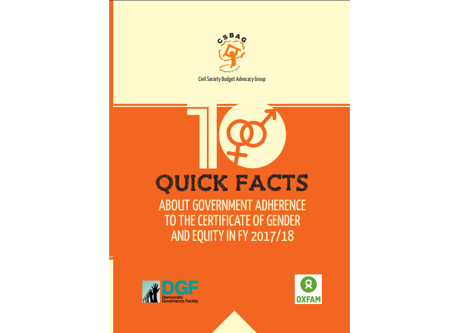 Quick Facts About Government Adherence To The Certificate Of Gender And Equity In FY 2017/18