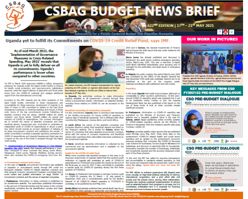 Uganda yet to fulfill its Commitments on COVID-19 Credit Relief Fund, says IMF