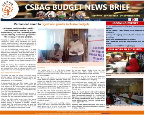 thumbnail of CSBAG BUDGET NEWS- Parliament told to reject non gender inclusive budgets 27th oct 2019
