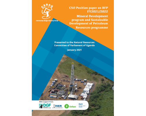 CSO Position paper on BFP FY2021/2022 Mineral Development program and Sustainable Development of Petroleum Resources programme